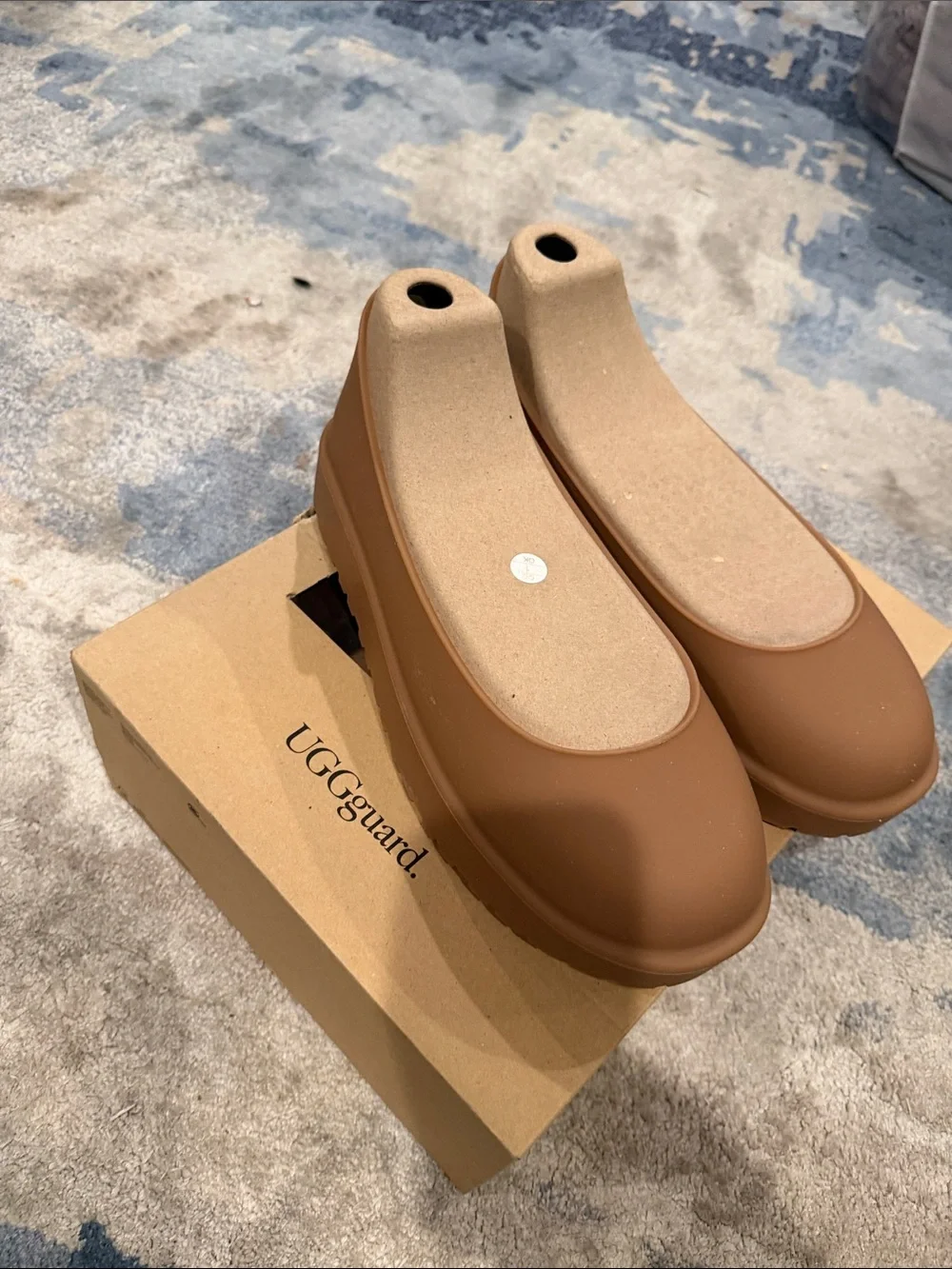 UGG Unisex Adult Uggguard Brown Slip-On Platform Mules